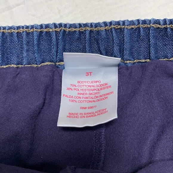 3T (4/$20) Lightweight Denim Skort by Okie Dokie - Picture 9 of 13